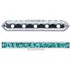 SWAROVSKI 77725 Rondelle Spacer Bars 4 Hole Blue Zircon/Gold